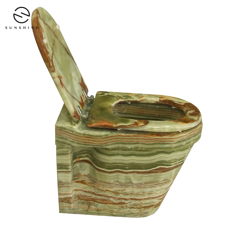Luxury Green Onyx Toilet Sanitary Ware Tankless Toilet