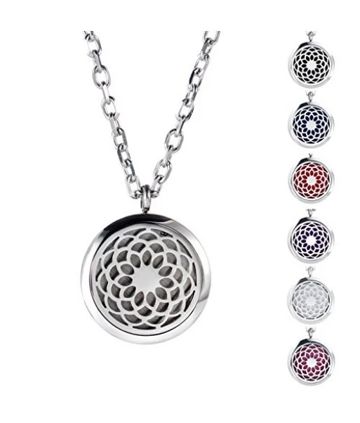 High quality Diffuser Stainless steel aromatherapy essential oil necklace D3-0227