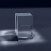 clear and transparent crystal cube 3d laser engraved blank crystal cube