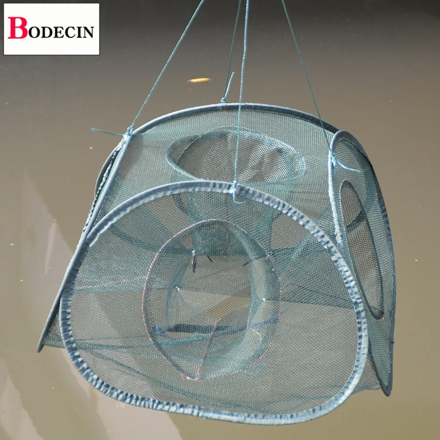 5 Inlets Syncronisation Shrimp Cage Crab Trap Fish Net Crayfish Catcher Casting The Whole Network Tank For Folded Fishing Net (7)