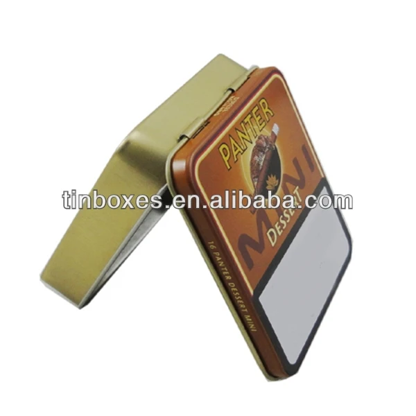 custom hinge metal tin box