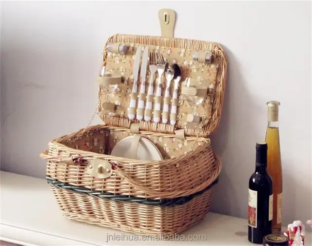 wholesale willow wicker picnic basket barbecue basket collection