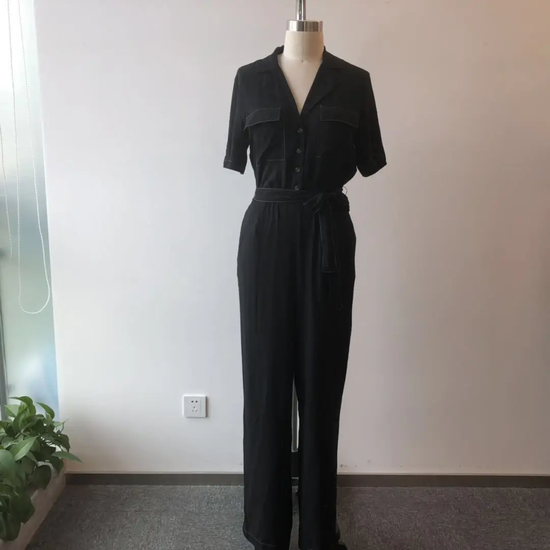 2019 Hot Sale Casual Long Sleeve Front Pocket Fashion Waistband Women Fashion Jumpsuit 
2019 Hot Sale Casual Long Sleeve Front Pocket Fashion Waistband Women Fashion Jumpsuit