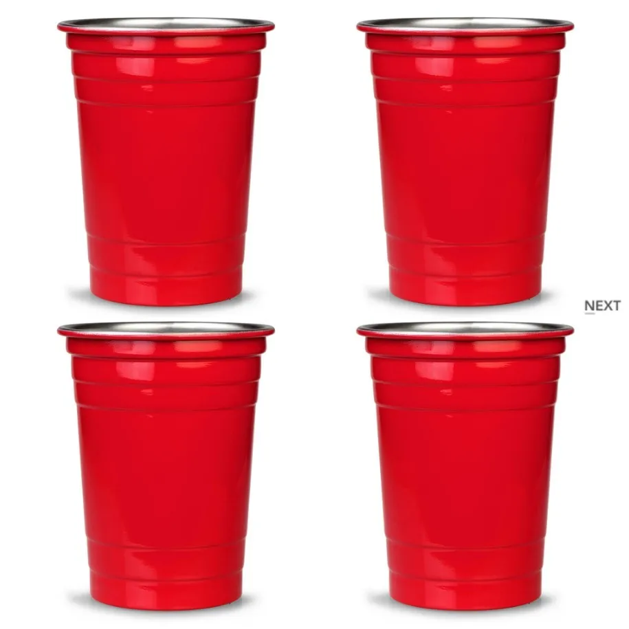 Stainless Steel Red American Party Cups 16oz Red Solo Cup Reusable Beer