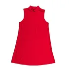 Hot sales plain good quality red sleeveless new fashion ladies dress