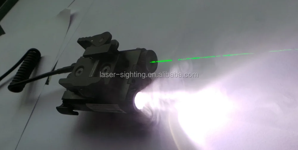 Tactical 550lumen LED light plus green laser sight used for rifle