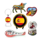 Spain country souvenir spoon keychain plate custom spain fridge magnet