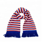 New selling custom design soccer fan knit scarf