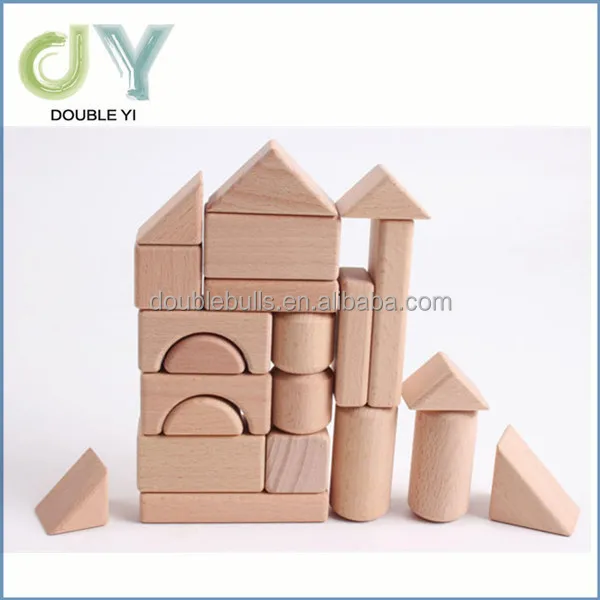 22 pieces/ set wooden building blocks, beech wood building block toys