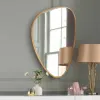 SWT modern stylish Home Decor Gold Round design decorative metal frame wall mirror for living room hotel decor