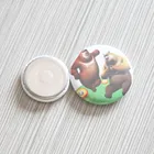 E-co friendly custom logo round metal tinplate fridge magnet
