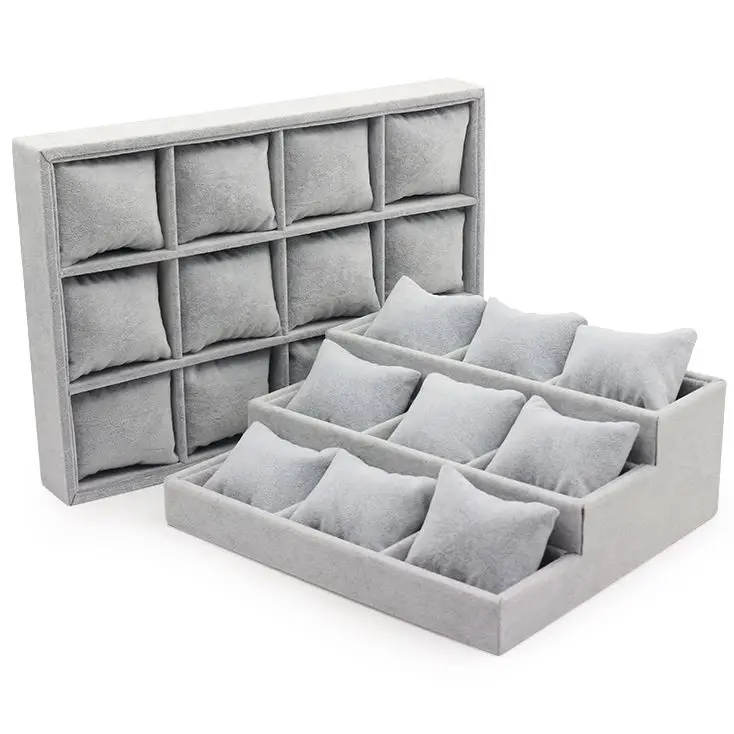 High Quality Elegant Luxury Velvet Jewelry Bracelet Bangle Watch Tray Display with Pillow Cushion, Gray
High Quality Elegant Luxury Velvet Jewelry Bracelet Bangle Watch Tray Display with Pillow Cushion, Gray