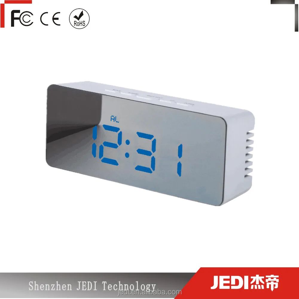 Large display digits clocks led mirror clock for table_MO4314