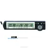 Popular design!!! 12V LCD car calendar clock with voltage