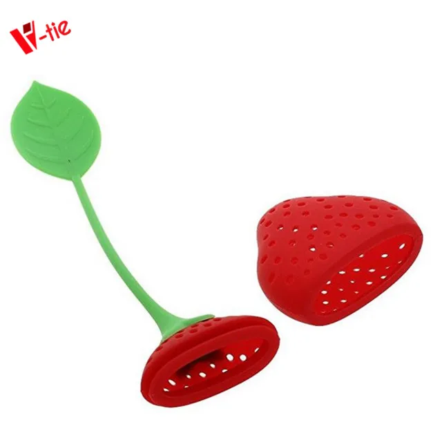 Silicone Tea Infuser Strainer Tea Coffee Tool Strawberry Shape, Red/yellow 
Silicone Tea Infuser Strainer Tea Coffee Tool Strawberry Shape, Red/yellow