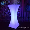 PE Plastic Durable Outdoor Use LED Lights Cocktail Table LED Bar Table