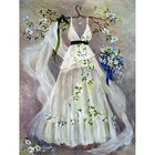 Beautiful wedding dress round or square drill diamond embroidery kits home decoration gift DIY full diamond painting