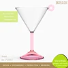Handmade Stylish Pyrex Pink Martini Glass
