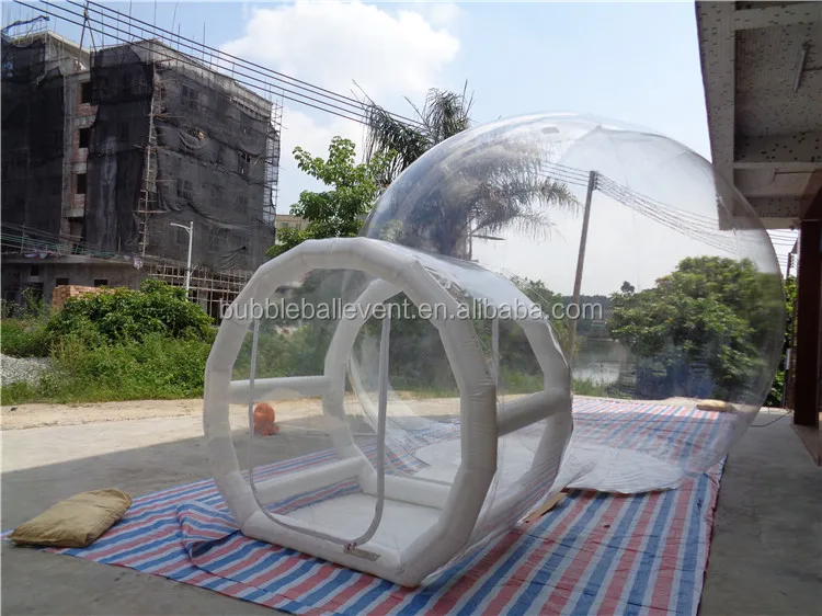 Clear inflatable tent camping , inflatable transparent tent , inflatable party tent for sale