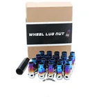 Titanium Alloy Wheel Nut Bolt, Blue Car Rims Wheel Bolt Nut