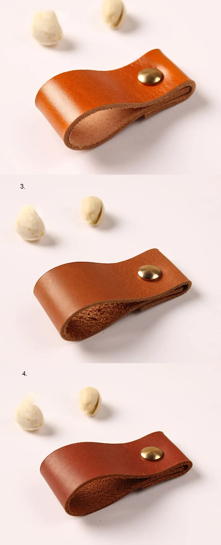 Cabinet Handle Soft PU Leather Dresser Drawer Door Knobs Pull Handle Furniture Hardware Dresser Knobs Furniture Knob   VT-01.141
