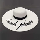 Spring summer Craft Paper Shade Fishing Women Straw Hat