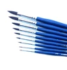 8pcs Blue Handle Nylon Artist Brush Set Oil Acrylic Watercolor Paints Brush