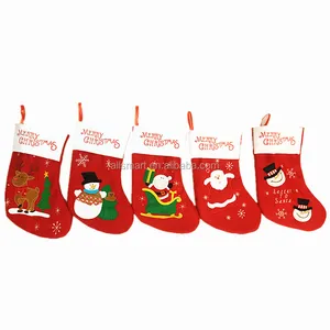 stocking santa reindeer snowman with embroidered merry christmas