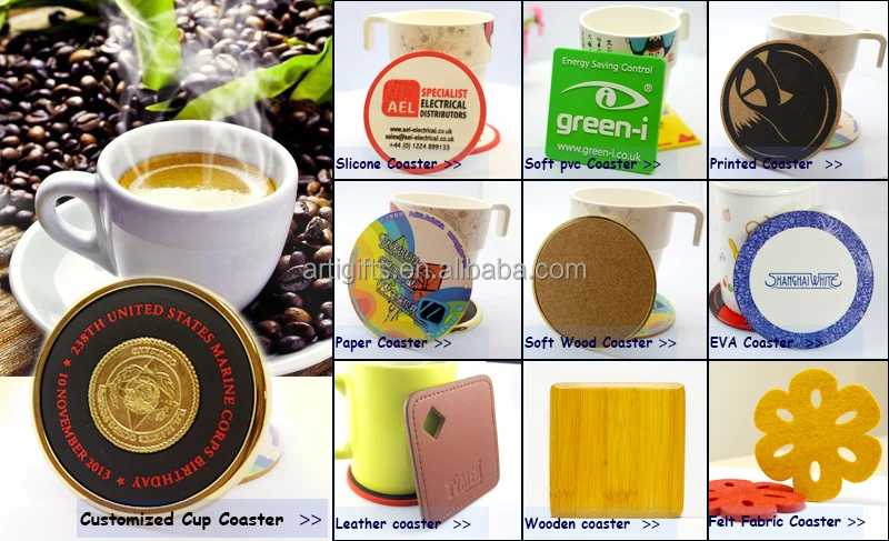 From china manufacture wholesale home decor gift set absorbent tea cup coaster