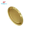 Large Round 8 Inch Gold Serving Plastic Disposable Plate