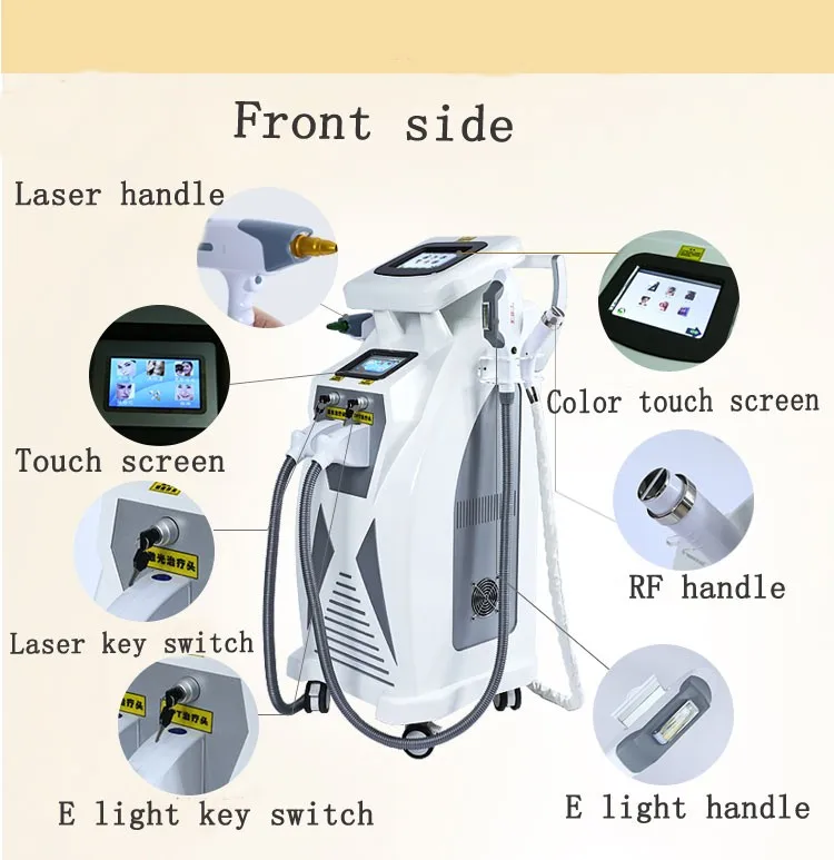 high frequency facial machine OPT SHR IPL RF Nd YAG Laser beauty equipment