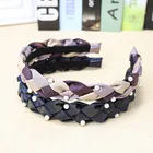 Fashion Pearl Hair Accessories High Quality Elastic Knitted HairBand Headband For Women
