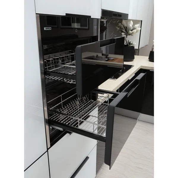 2014 oppein lámina de metal del gabinete de cocina de lujo de los