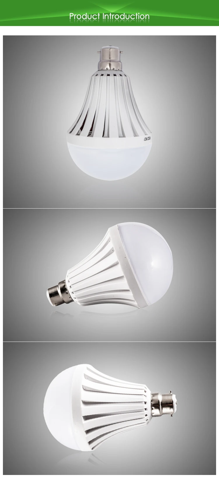 3000 lumen 220v 12W cool white ce rohs rechargeable led light bulb