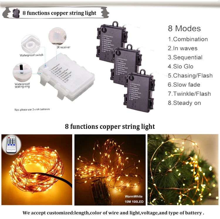battery string lights outdoor camping