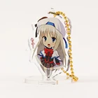 Custom logo laser printing key chains, hot sale acrylic keychain maker