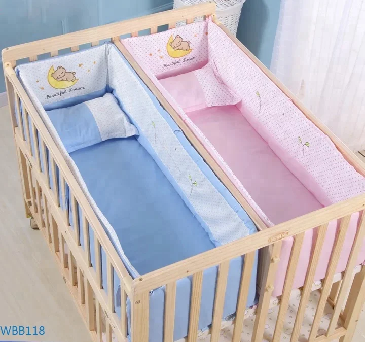 wooden cradle for twins