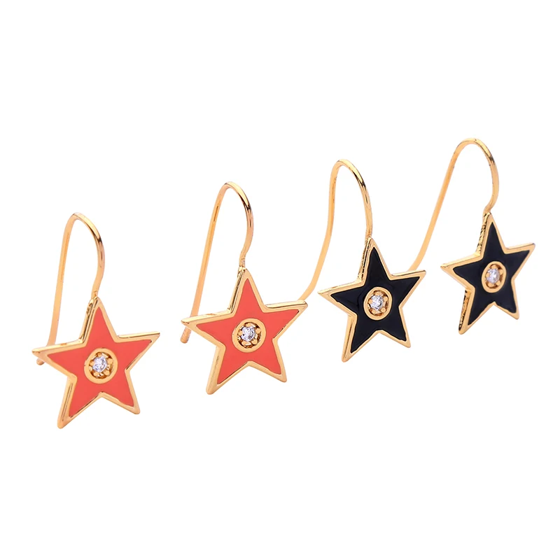 me00147 Minimalism Zircon Crystal Hard Enamel Drop Oil Geometry Star Gold-plated Copper Earrings, Goldn
me00147 Minimalism Zircon Crystal Hard Enamel Drop Oil Geometry Star Gold-plated Copper Earrings, Goldn