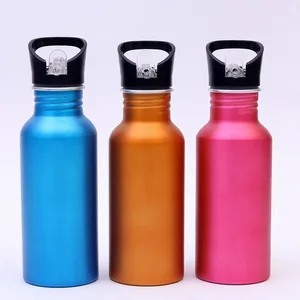 wholesale single wall aluminum vacuum flask sport water bottles