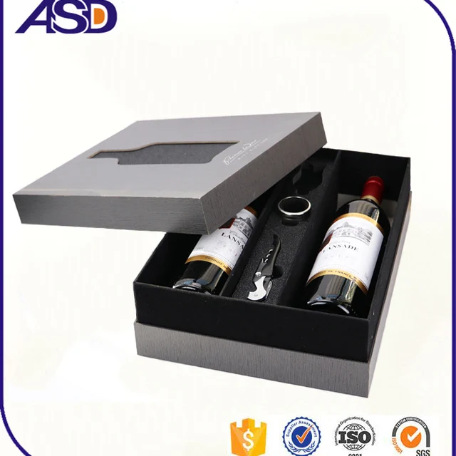 paper wine packaging boxes / dimension of carton wine gift box