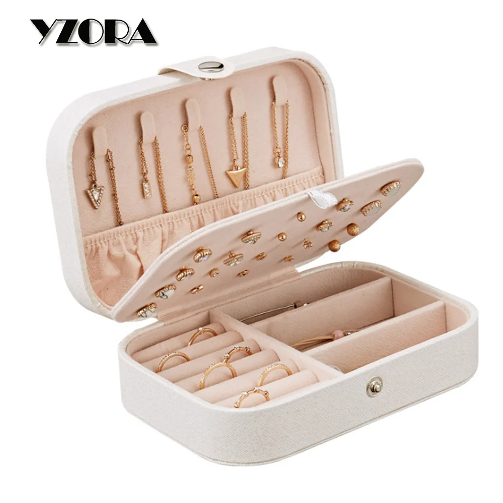 YZORA high quality leather travel jewelry storage organizer case, Customized 
YZORA high quality leather travel jewelry storage organizer case, Customized