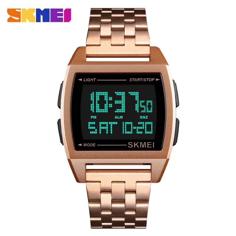 New Arrival Custom Design Skmei 1368 Gold Plated Luxury Wristwatch Stainless Steel Band Square Men Digital Watch
New Arrival Custom Design Skmei 1368 Gold Plated Luxury Wristwatch Stainless Steel Band Square Men Digital Watch