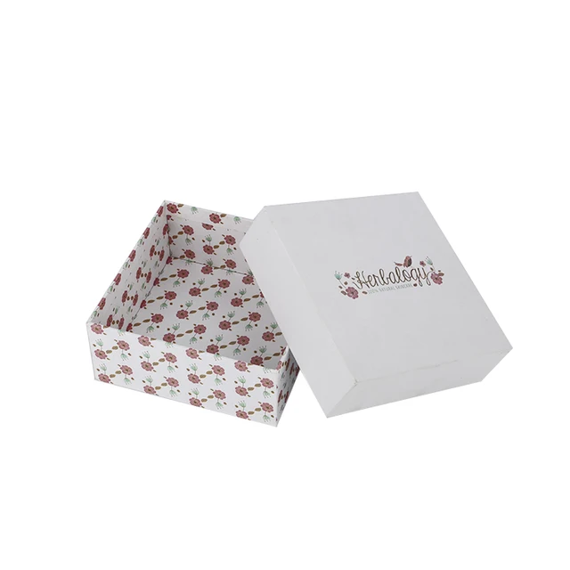 custom two pieces paper gift box lid and base packaging box