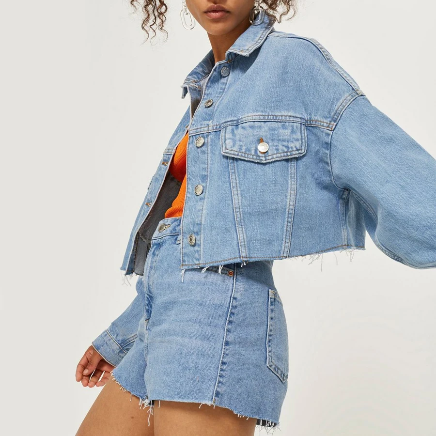 jean skirt and jean jacket