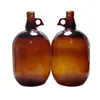 One Gallon Amber Jug Kitchen Craft Pot Wine Glass Bottles with Screw Cap