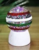 Mini Battery Christmas Rainbow Colorful Ornament Parts Snow Globe Water Glitter With Led Light