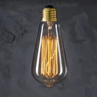 Edison antique straight filament lamp ST58 ST64 transparent bulb base E26 E27 B22