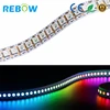 High Quality Pixel SMD5050 RGB RGBW LED light Strip SK6812 WS2812B 30led 60led 144led black pcb led flexible strip
