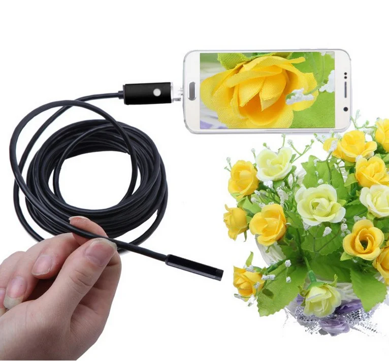 5.5mm Android et PC 6 LED USB Étanche Endoscope Caméra Miroir D'inspection conducteur Caméra D'endoscope usb