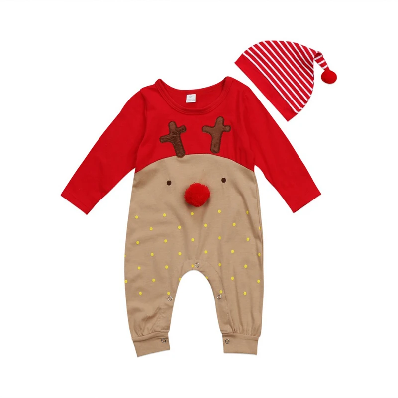 Long Sleeve Deer Toddler Romper Christmas baby Pajamas for Girls and Boys, As pictures
Long Sleeve Deer Toddler Romper Christmas baby Pajamas for Girls and Boys, As pictures